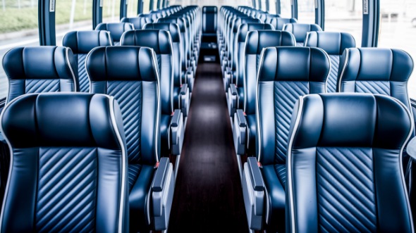 duluth 54 passenger charter bus inside