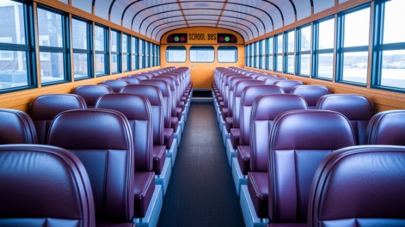 school bus rental interior